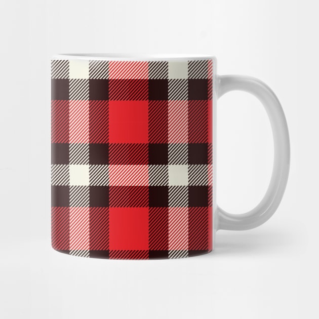 Red black and Blue Buffalo Plaid by teezeedy